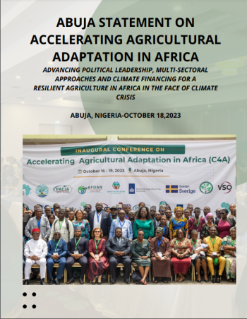 ABUJA STATEMENT ON ACCELERATING AGRICULTURAL ADAPTATION IN AFRICA